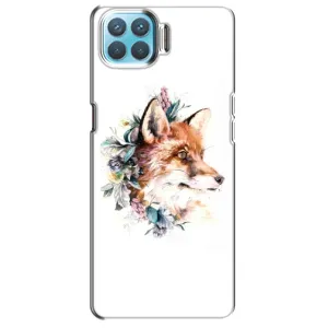 Чохли з картинкою Лисичка для Oppo F17 Pro (VPrint) (Лиса в квітах)