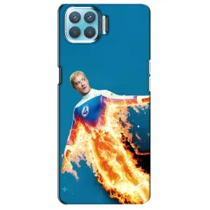 Чехол с принтом Фантастическая четверка для Oppo F17 Pro (Человек-факел в огне)