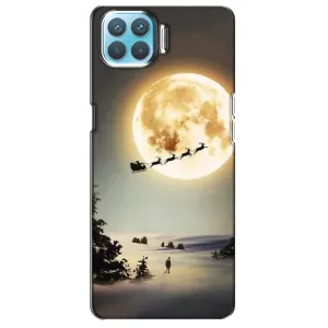 Новорічні, Святкові Чохли для Oppo F17 Pro - 2024 год (Санта на місяці)