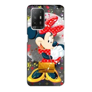 Чехол Disney Mouse Oppo F19 Pro Plus 5G (PREMIUMPrint) (Minni с бантиком)