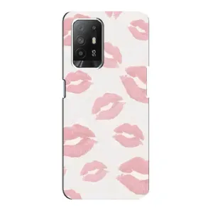 Чохол з розовим принтом для Oppo F19 Pro Plus 5G (Рожеві губи)