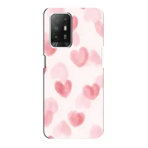 Чохол з розовим принтом для Oppo F19 Pro Plus 5G (Рожеві сердечки)