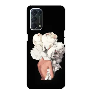 Чехлы (ART) Цветы на Oppo Find X3 Lite (VPrint) (Білі квіти)