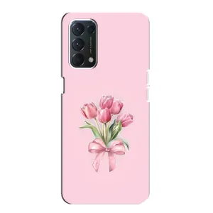 Чохол з розовим принтом для Oppo Find X3 Lite (Букет квітів)