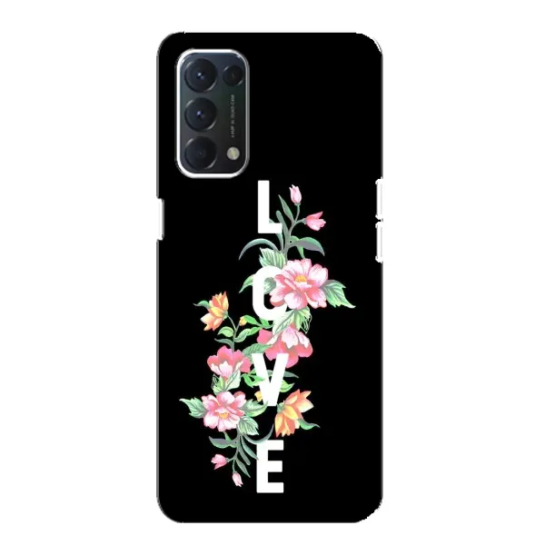 Чехол с принтом «Цветы LOVE» для OPPO Find X3 Lite Чехол с принтом «Цветы LOVE» для OPPO Find X3 Lite