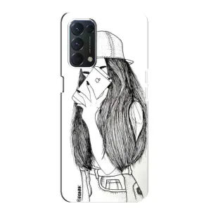 Чехол с печатью для Oppo Find X3 Lite - (Мода) (AlphaPrint) (Фото девочки)