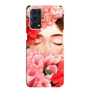 Чехлы (ART) Цветы на Oppo Find X3 Lite (VPrint) (Очі в квітах)