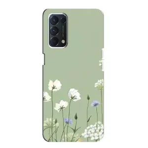 Чохол з квітковим принтом на OPPO Знайти ХЗ Лайт (Квіти на зеленому)