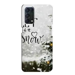 Новорічні, Святкові Чохли для Oppo Find X3 Lite - 2024 год (Let it snow)