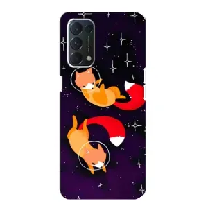 Чохли з картинкою Лисичка для Oppo Find X3 Lite (VPrint) (Лисички космонавти)