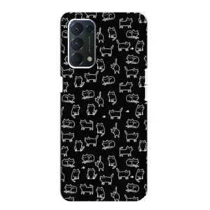 Чехол с принтом для Oppo Find X3 Lite (AlphaPrint) Модные коты (Меленькие котики)
