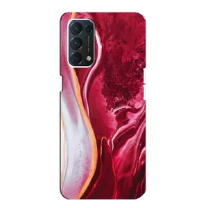 Чохол для OPPO Знайти ХЗ Лайт - з принтом (Дизайнерські) (AlphaPrint) (Мрамор червоний)
