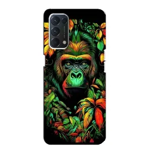Чохол з Мавпами Oppo Find X3 Lite - (AlphaPrint) (Мавпа в квітах)