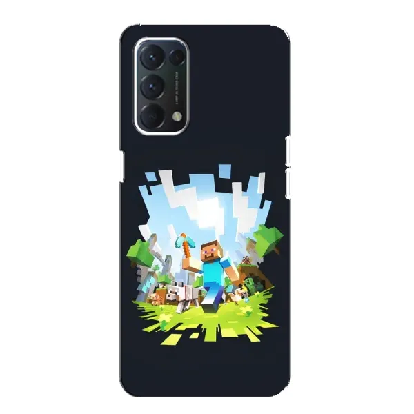 Чохол з принтом «персонажі Minecraft» для OPPO Find X3 Lite
