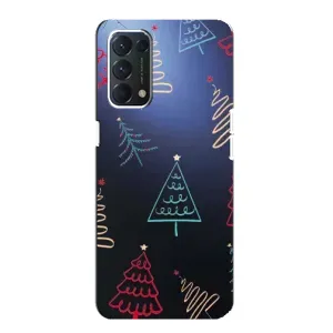 Зимні Чохли для OPPO Знайти ХЗ Лайт - прозорий фон (Різдвяні ялинки)