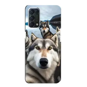 Чохол з Хаскі Oppo Find X3 Lite - (AlphaPrint) (Селфі Хаскі)