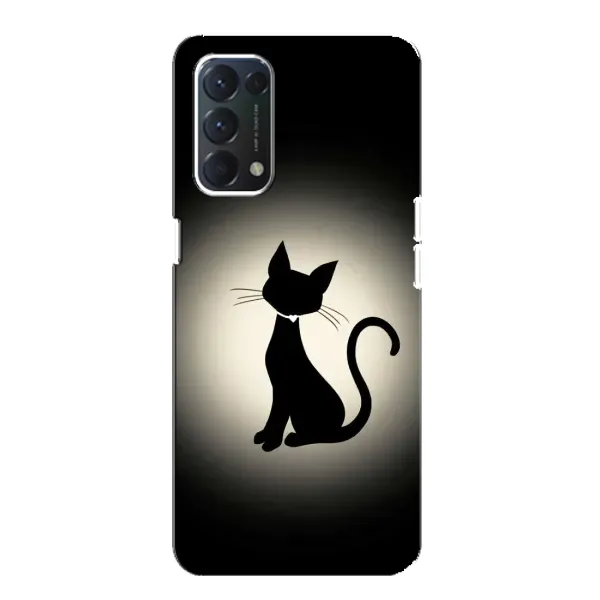 Чехол с принтом «Силуэт котика» для OPPO Find X3 Lite