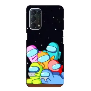 Чехол Амонг Ас для Oppo Find X3 Lite (AlphaPrint) (Скины в космосе)