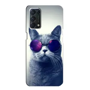 Чехол с принтом для Oppo Find X3 Lite (AlphaPrint) Модные коты (Стильный кот)