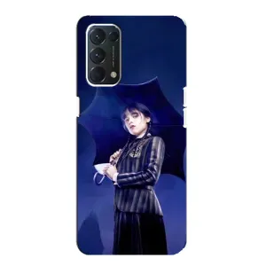 Чохли Венсдей на Oppo Find X3 Lite Уенсдей (AlphaPrint) (Венздей з парасолькою)