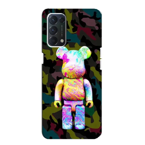 Чохол з принтом «Яскравий Bearbrick» для OPPO Find X3 Lite