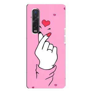 Чохол з принтом для Oppo Find X3 Pro (AlphaPrint - Знак сердечка)