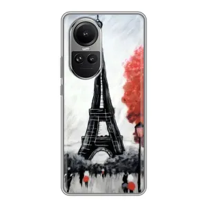 Чохол Ейфелева Вежа Oppo Reno 10 Pro - (AlphaPrint) (Вежа в Парижі)