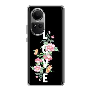 Чехлы для любимой на OPPO Reno 10 Про (VPrint) (Квіти LOVE)