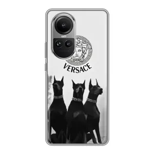 Чохли VERSACE для OPPO Reno 10 Про (PREMIUMPrint) (Доберман Версаче)