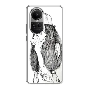 Чохол з друком для Oppo Reno 10 Pro - (Мода) (AlphaPrint) (Фото дівчини)