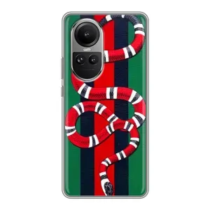 Чохли  GUCCI для OPPO Reno 10 Про (AlphaPrint) (Gucci змія)