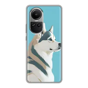 Чохол з Хаскі Oppo Reno 10 Pro - (AlphaPrint) (Хаскі арт)