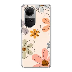 Чохол з квітковим принтом на OPPO Reno 10 Про (Кольорові квіти)
