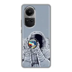 Чохол NASA для Oppo Reno 10 Pro (AlphaPrint) (Космонавт фото)