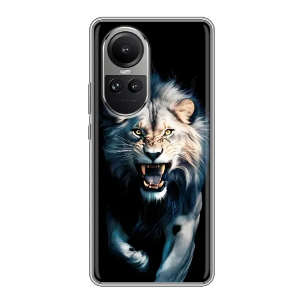 Чохол з принтом «Лев у темряві» для OPPO Reno 10 Pro
