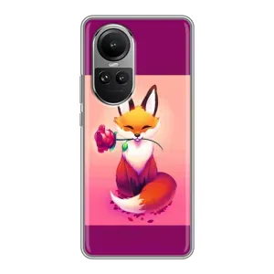 Чохли з картинкою Лисичка для Oppo Reno 10 Pro (VPrint) (Лиса з трояндою)