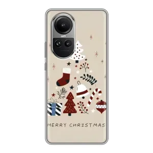 Різдвяні, Святкові Чохли для OPPO Reno 10 Про (Merry Christmas)