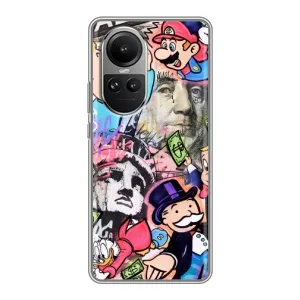 Чохли з крутими принтами для Oppo Reno 10 Pro - (PREMIUMPrint) (Monopoly man)