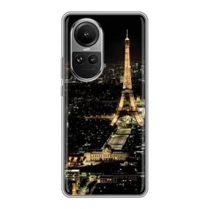 Чохол Ейфелева Вежа Oppo Reno 10 Pro - (AlphaPrint) (Нічний Париж)