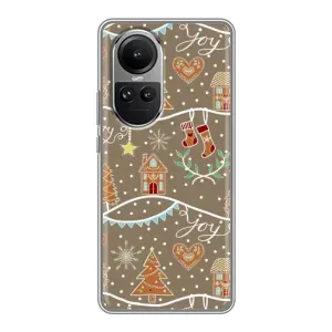 Новорічні, Святкові Чохли для Oppo Reno 10 Pro - 2024 год (Новорічні пряники)