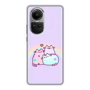 Чохол на OPPO Reno 10 Про з Котиками (VPrint) (Радужний котик)