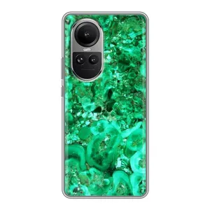 Мраморний чехол на Oppo Reno 10 Pro (VPrint) (Салатовий Мрамор)
