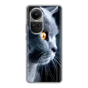 Чохли з Котиками для Oppo Reno 10 Pro (VPrint) (Сірий Кіт)
