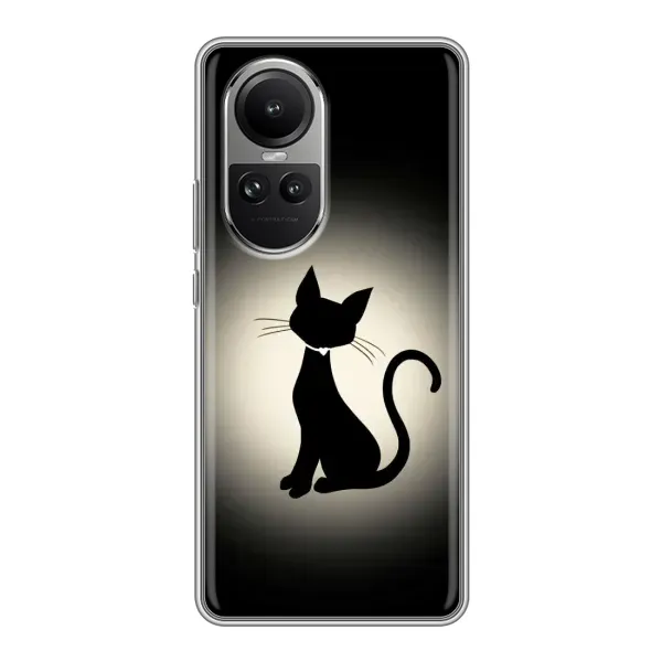 Чехол с принтом «Силуэт котика» для OPPO Reno 10 Pro Чехол с принтом «Силуэт котика» для OPPO Reno 10 Pro