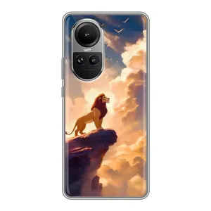 Чохол Король лев на OPPO Reno 10 Про (Сімба на скелі)