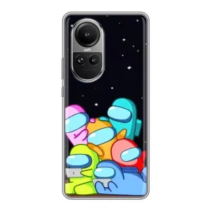 Чохли Амонг Ас для Oppo Reno 10 Pro (AlphaPrint) (Скіни в космосі)