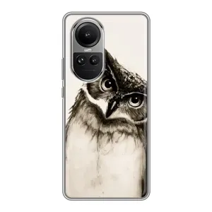 Чохол з пташками на Oppo Reno 10 Pro (VPrint) (Сова)
