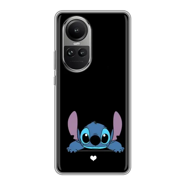 Чехол с принтом «Стич на черном» для OPPO Reno 10 Pro