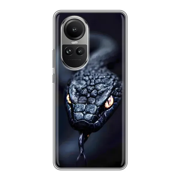 Чохол з принтом «Чорна змія» для OPPO Reno 10 Pro