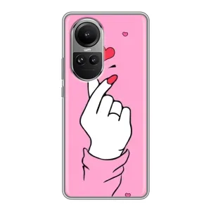 Чохол з принтом для Oppo Reno 10 Pro (AlphaPrint - Знак сердечка) (Знак Love)